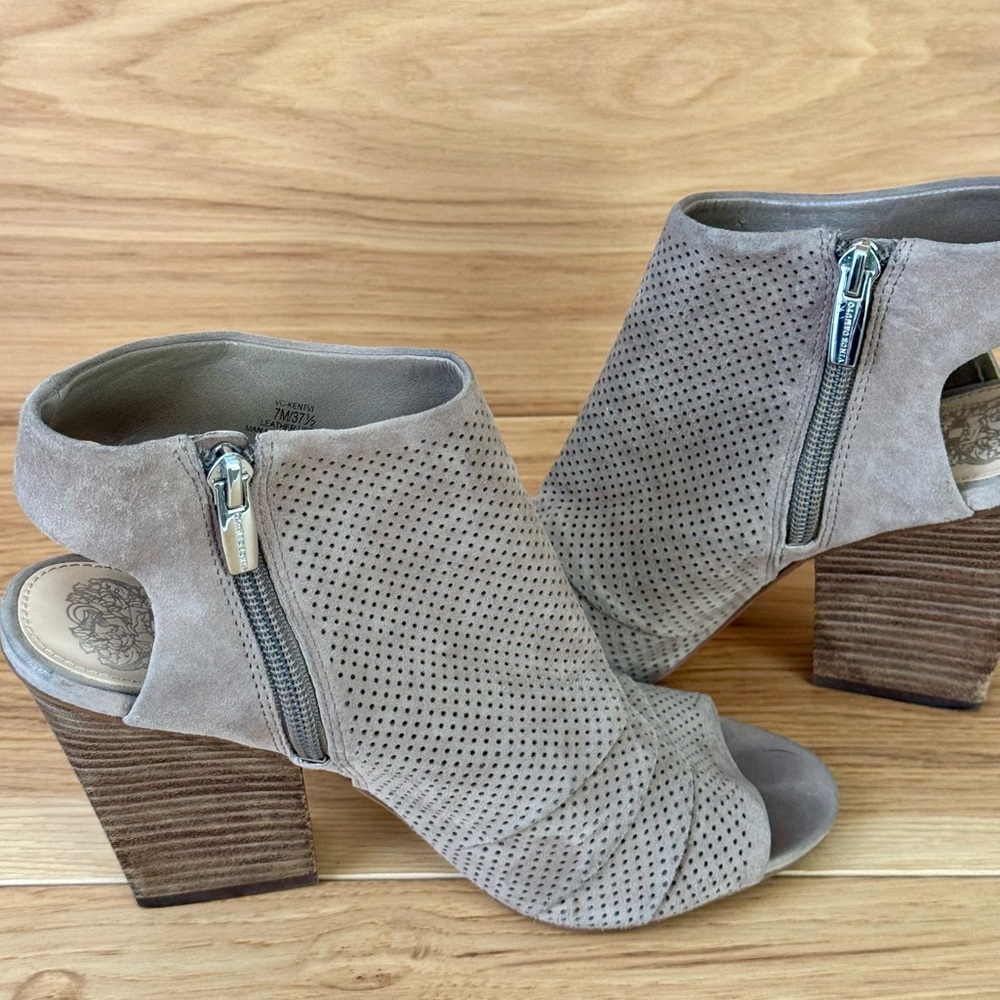 Vince Camuto Kentvi Perforated Suede Slouch Booties